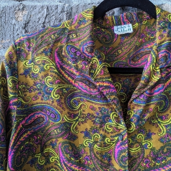 Vintage 1960s John Abbott Long Sleeve Button Up Midi Dress - Picture 2 of 7